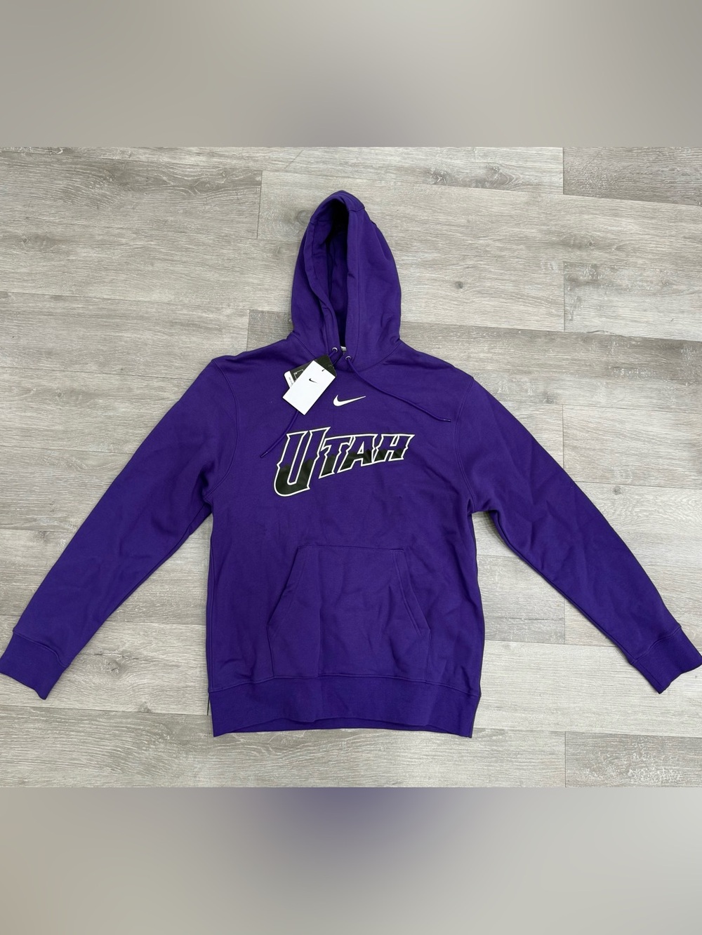 Nike Utah Jazz NBA Pullover Hoodie Center Swoosh Purple HM9844-506 Men Size XXL